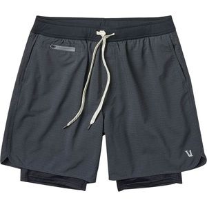 Vuori Men’s Lined Stockton Shorts in Dark Gray
